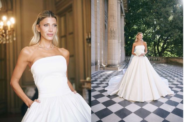 El vestido que Cande Ruggeri eligió para su boda con Nicolás Maccari.