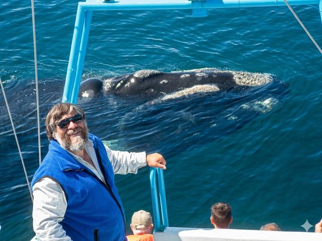 Pinino transitó sus primeros años como cazador y el mar lo transformó para llevar adelante la actividad turística de avistaje de ballenas.
