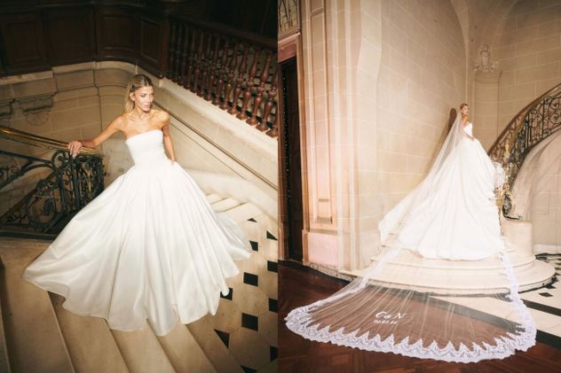 El vestido que Cande Ruggeri eligió para su boda con Nicolás Maccari.