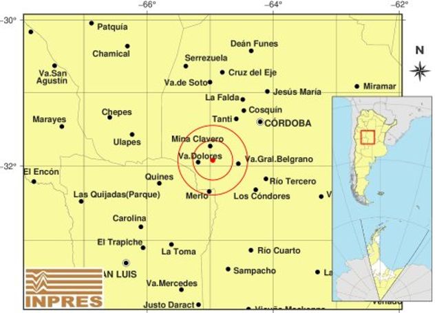 Sismo en Villa Dolores.
