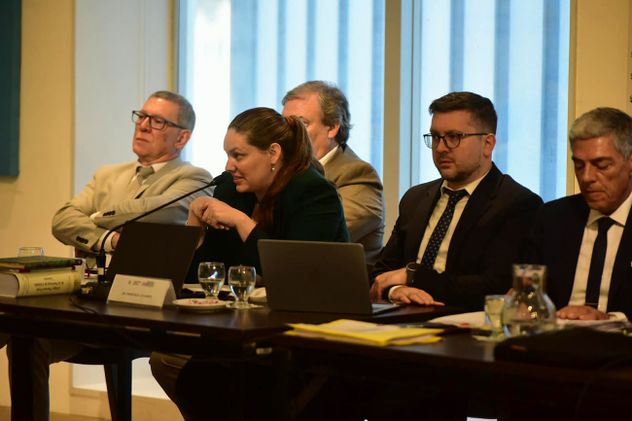 Luciana Caminal, abogada de Di Santo, en la jornada de alegatos en el jury a los fiscales del caso Nora Dalmasso.