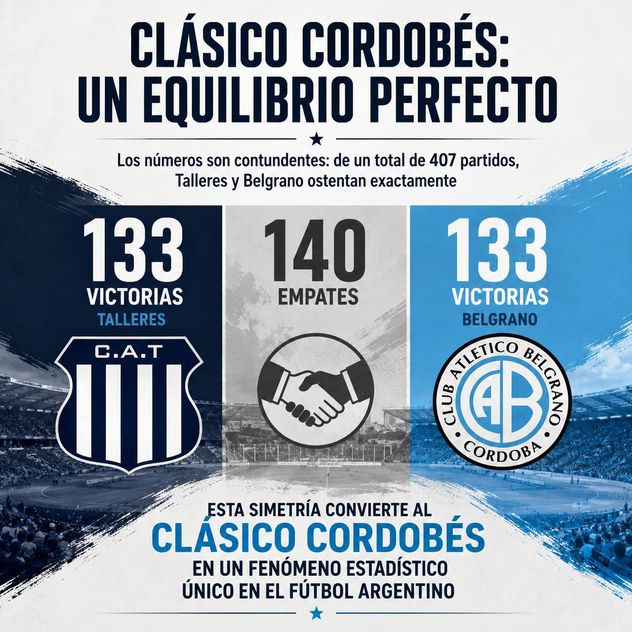 Historial entre Talleres y Belgrano.