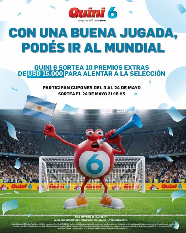 El Quini 6 lanzó un sorteo especial por el Mundial 2026.