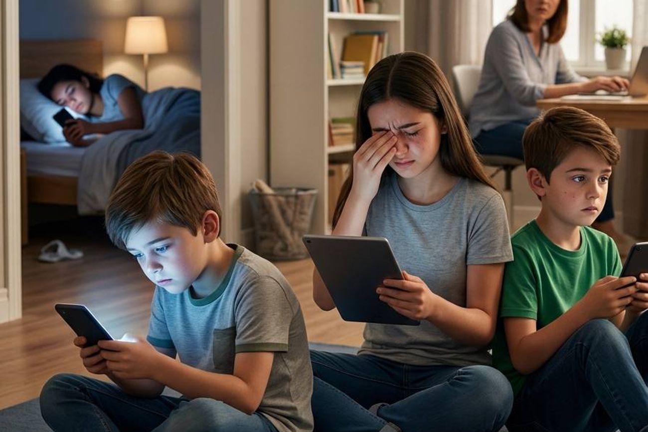 Advierten sobre el uso temprano de los celulares en niños y adolescentes. 