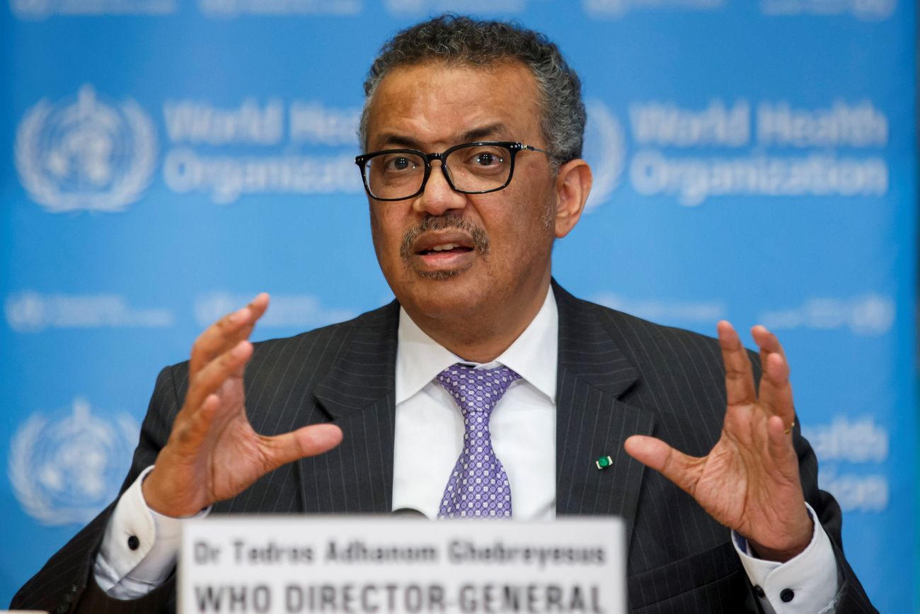 ARCHIVO - Tedros Adhanom Ghebreyesus, Director General de la Organización Mundial de la Salud, habla durante una conferencia de prensa el 9 de marzo de 2020.