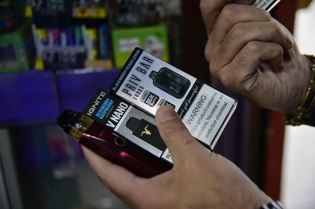 Venta de artículos para vapeo.
Foto: Pedro Castillo / La Voz 
