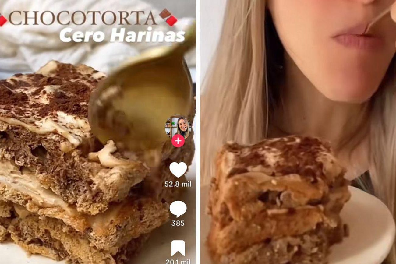 La receta de chocotorta que no lleva harina y es baja en azúcar 