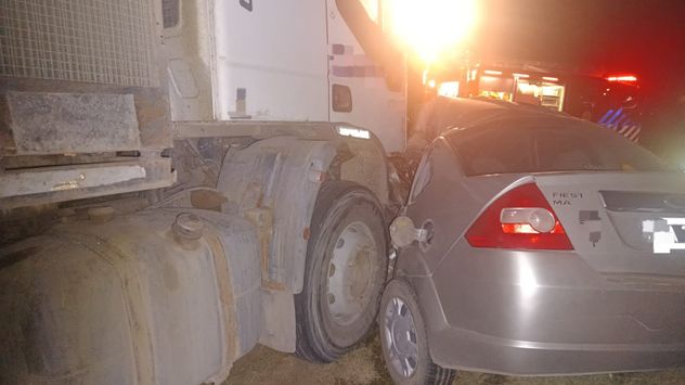 Choque fatal en ruta 13.