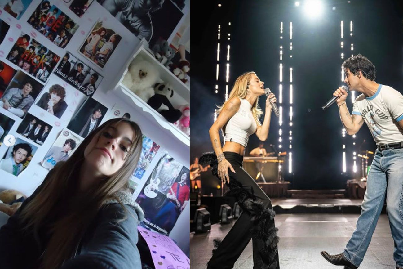 Tini y Joe Jonas. Foto: captura pantalla.