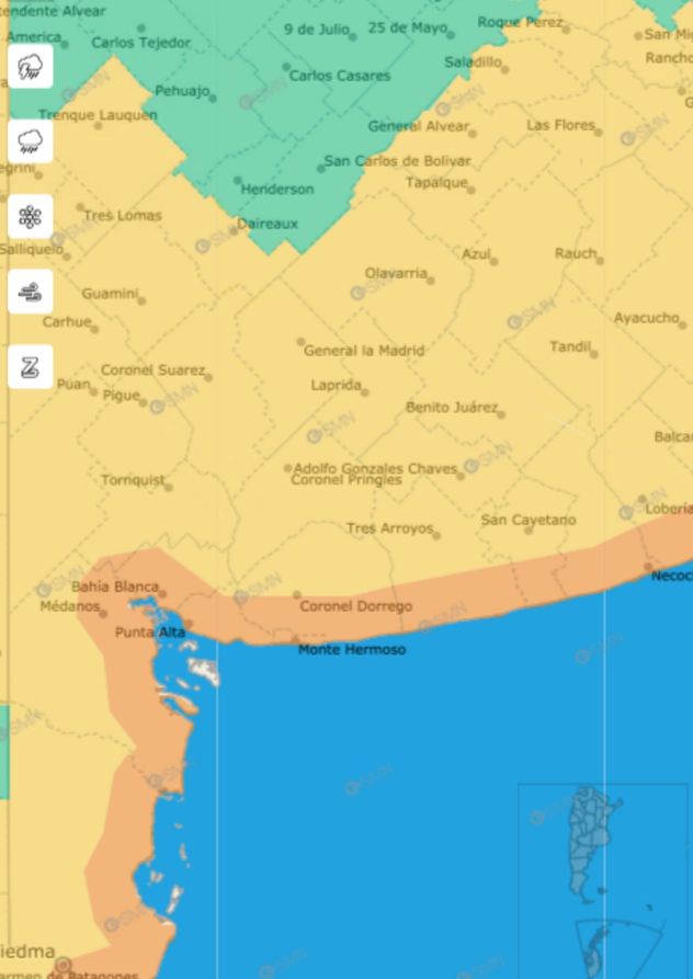 Alerta naranja en Mar del Plata para este viernes 8 de mayo.
