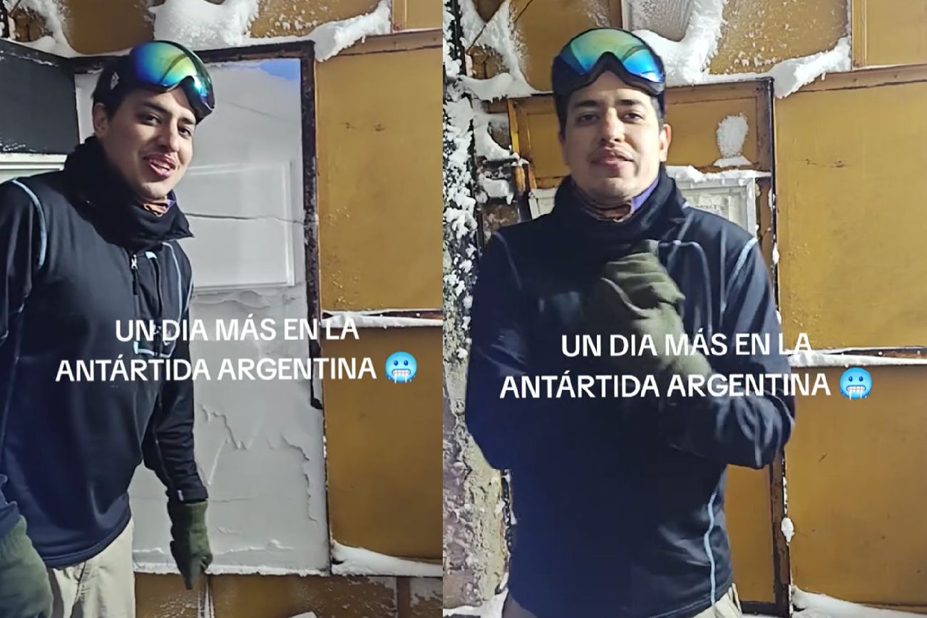 El cordobés en la Antártida.