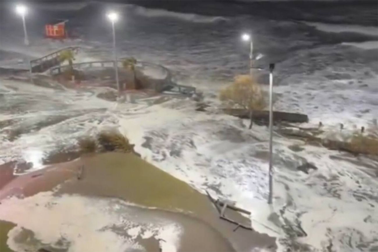 Temporal en la costa bonaerense.