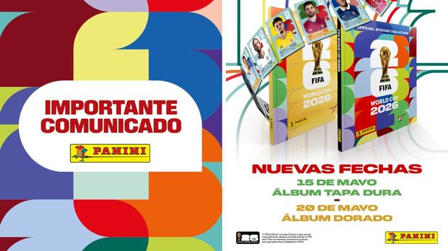 La edición tapa dura del álbum del Copa Mundial de la FIFA 2026 estará disponible desde el 15 de mayo y la edición dorada a partir del 20 de mayo.