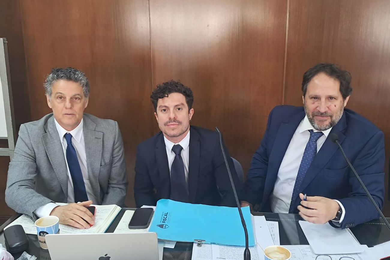 El fiscal general Marcelo Colombo y los auxiliares fiscales Martín Dupetit y Miguel Yivoff. (Fiscales.gob.ar)