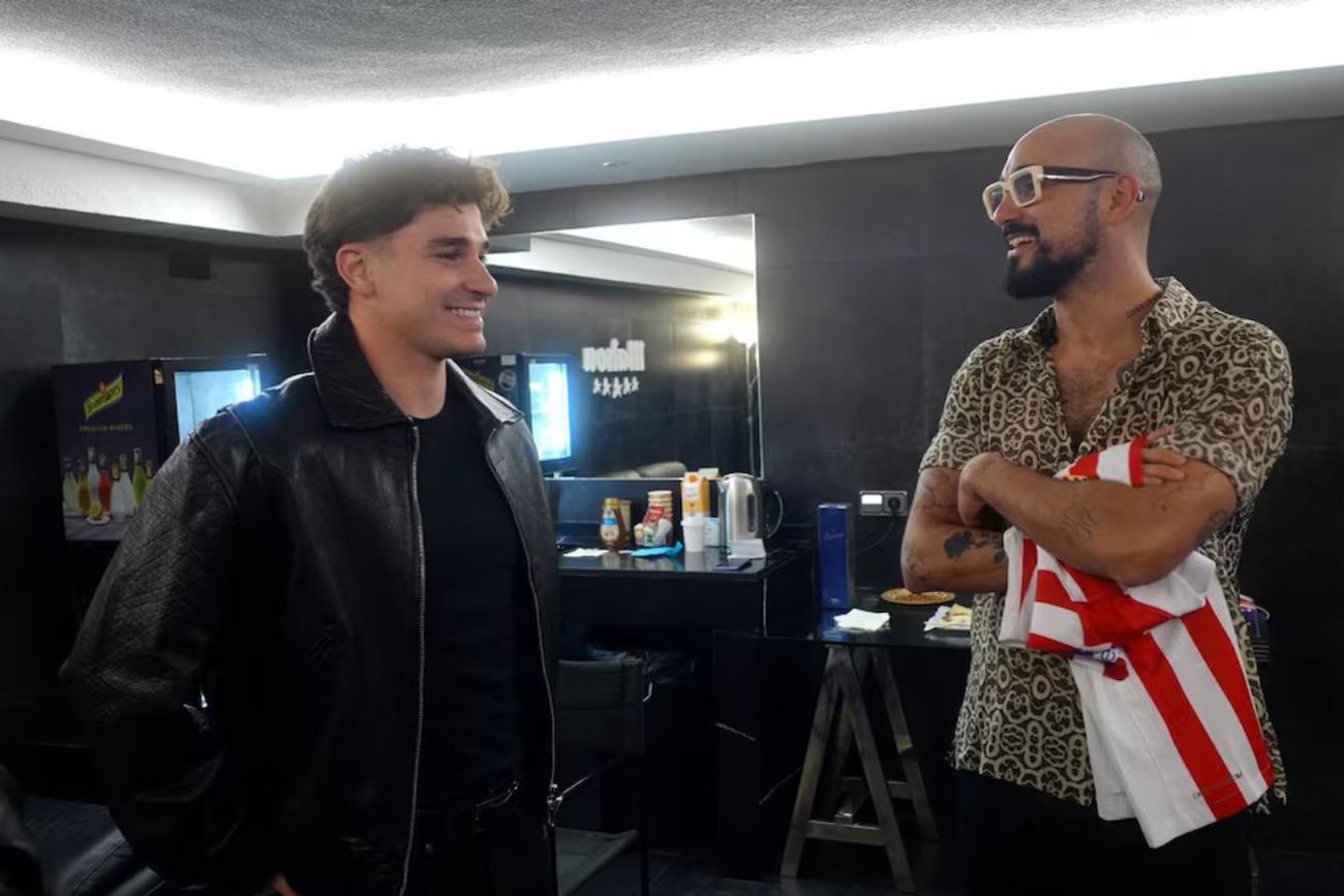 El encuentro de Abel Pintos y Julián Álvarez en Madrid.