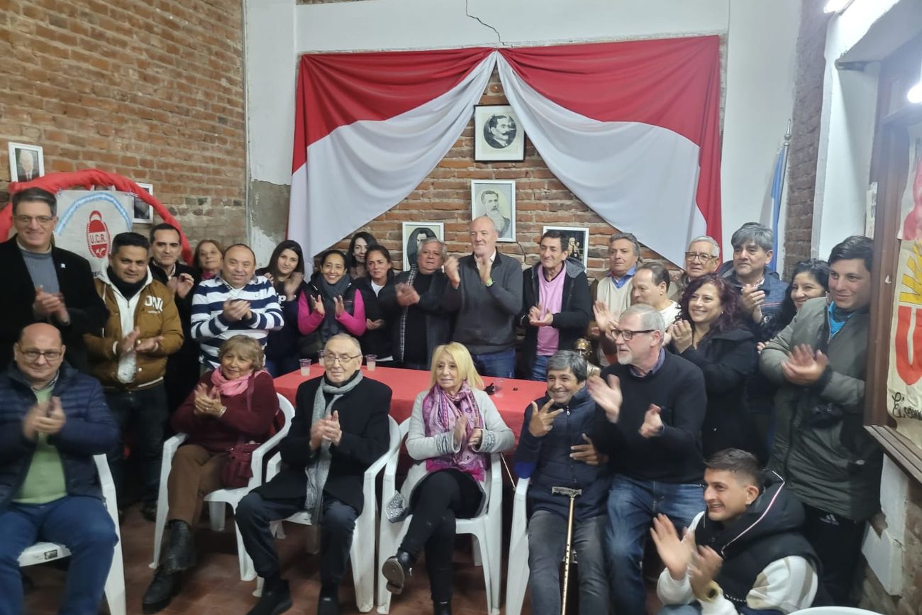 El concejal radical Sergio Piguillem, en un acto en la seccional 11 de Córdoba capital.