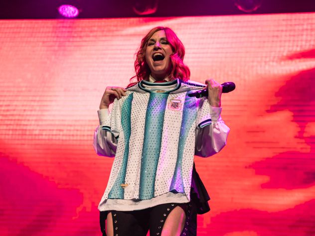 Leire Martínez con la camiseta argentina.
