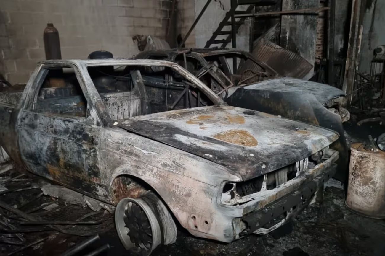 Córdoba: un mecánico perdió su taller en un incendio y pide ayuda para volver a empezar