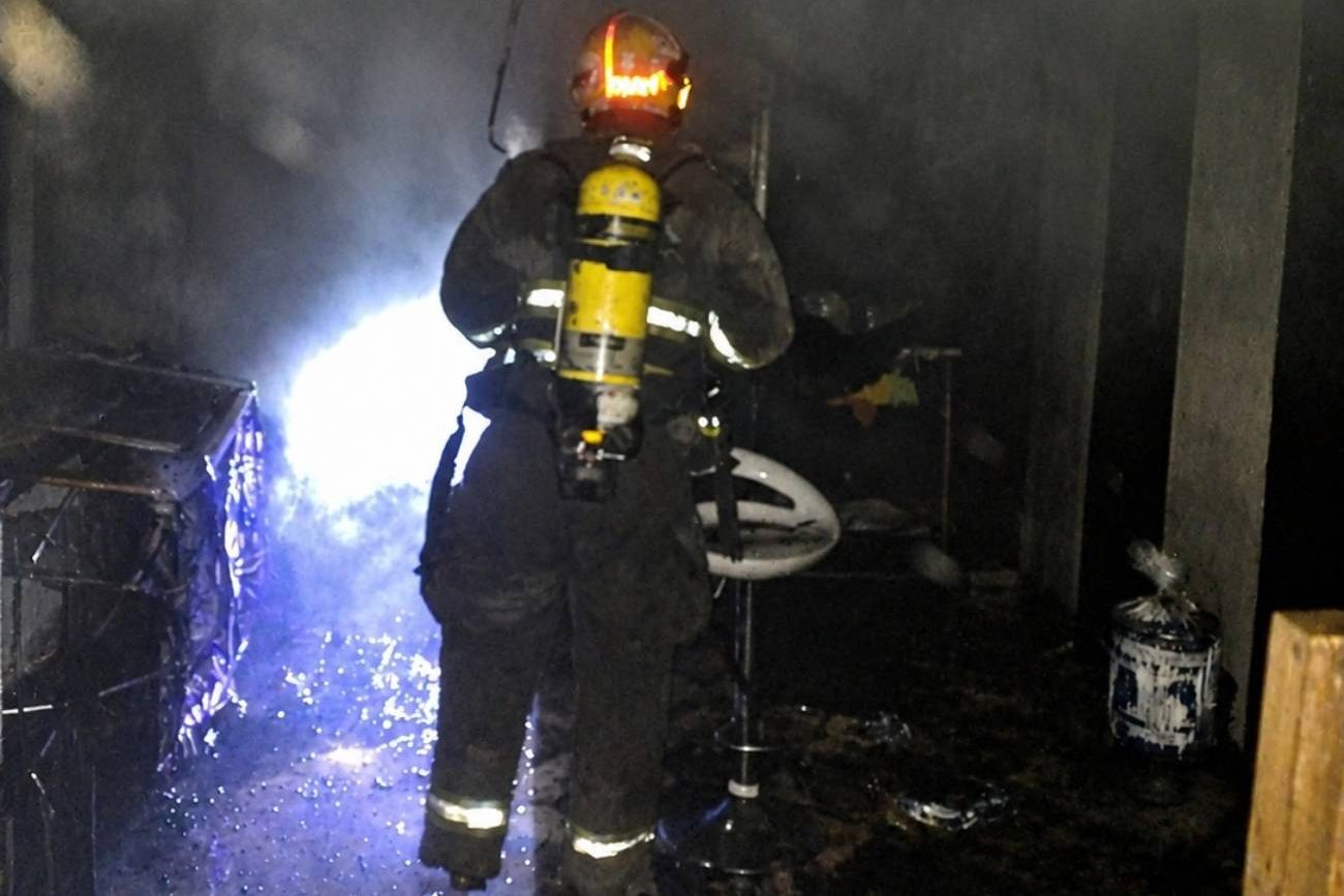 Incendio en barrio Autódromo de Córdoba.