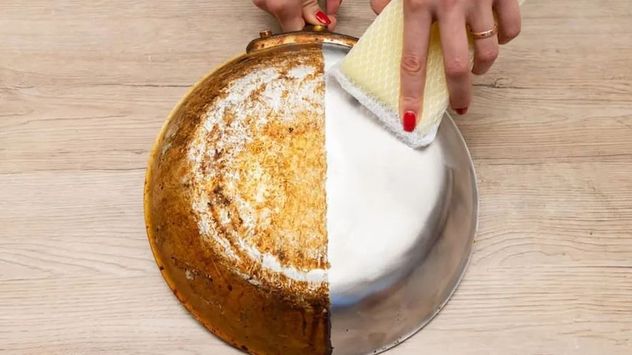Cómo limpiar ollas oxidadas con cáscara de papa y bicarbonato de forma casera.