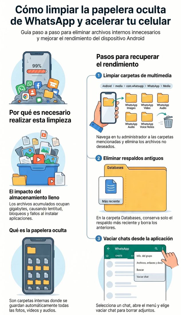 Papelera de reciclaje de WhastApp.