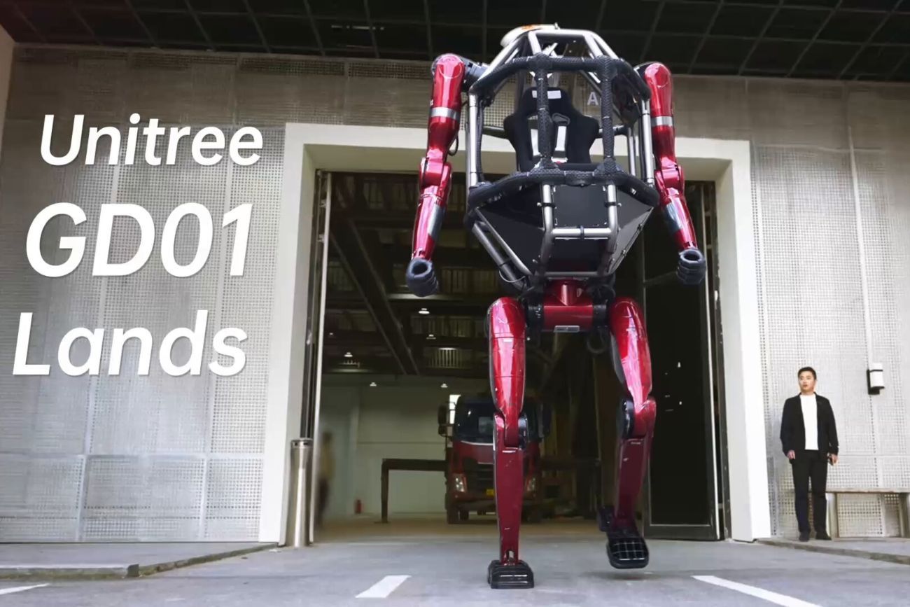 La empresa china Unitree presentó el primer robot mecha tripulado: cuesta más de U$S 650 mil y pesa 500 kilos.