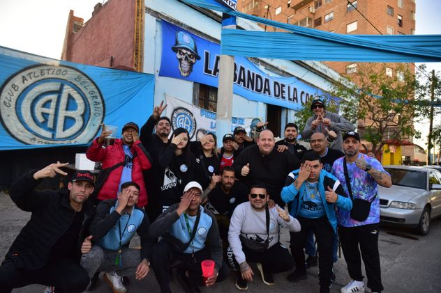 Cara 'e Cancha de los hinchas de Belgrano vs. Unión.