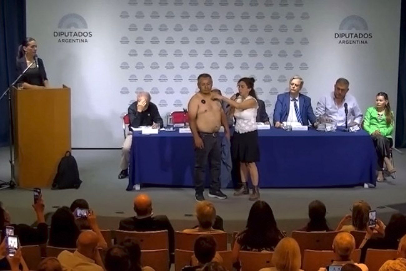 "El hombre imantado" en la Cámara de Diputados de la Nación. 
