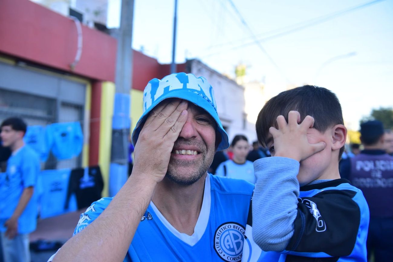 Cara 'e Cancha de los hinchas de Belgrano vs. Unión.