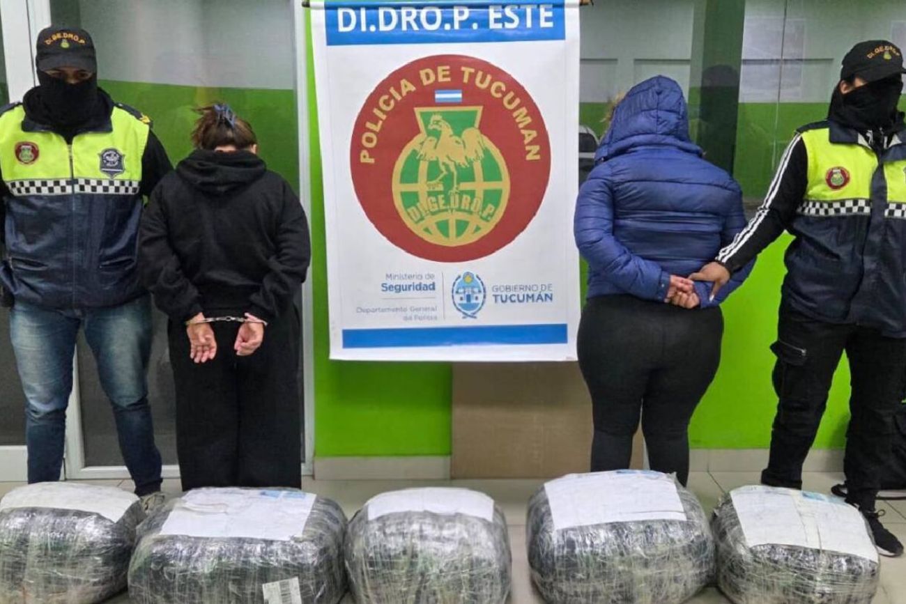 Cayeron dos mujeres que se enviaron 48 kilos de marihuana por encomienda de Salta a Tucumán