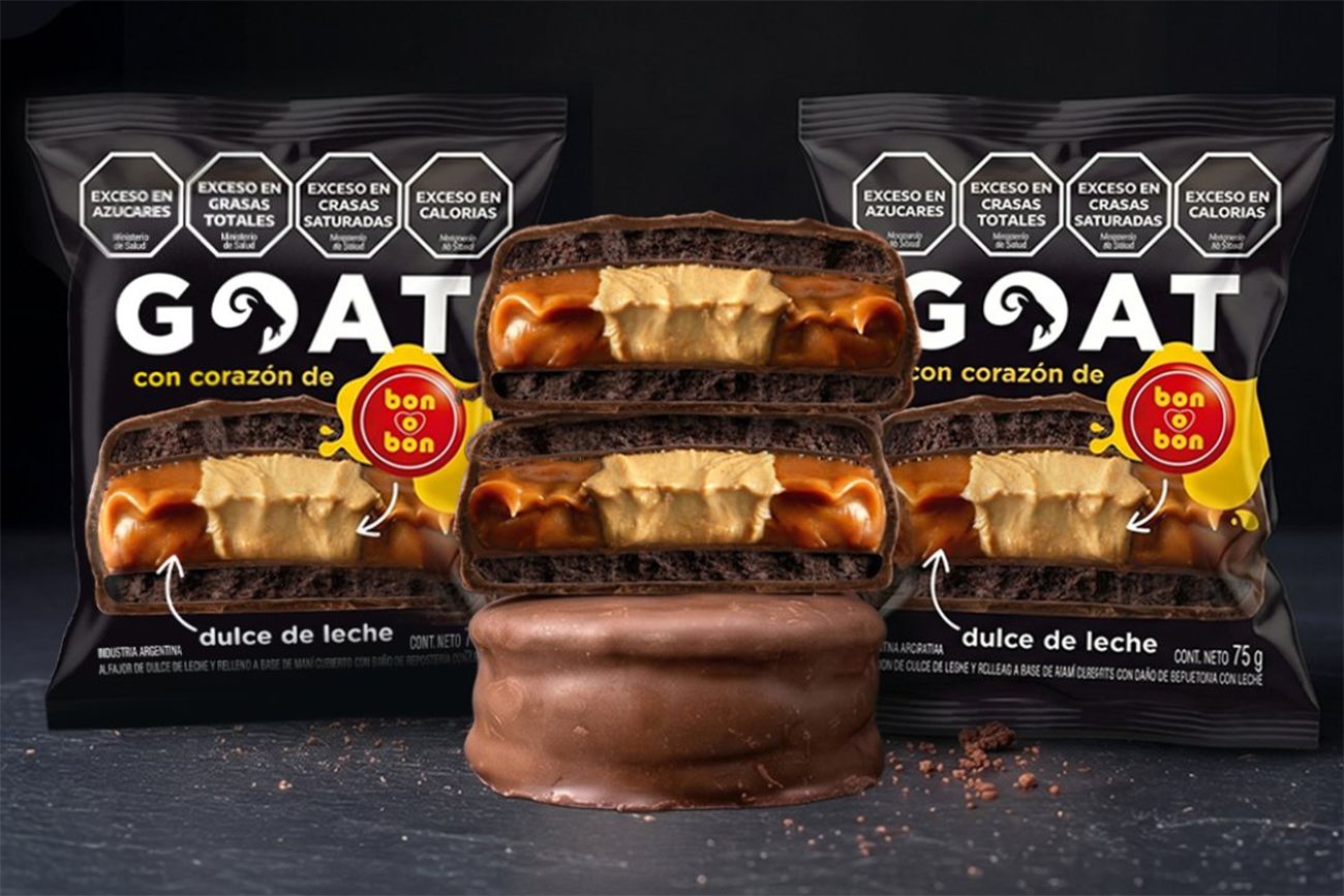 GOAT: el nuevo alfajor de Arcor.