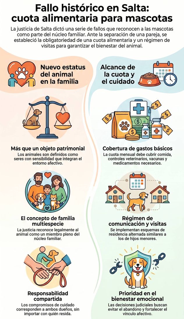 Fallo inédito en Salta: deben pagarle la cuota alimentaria a un perro.