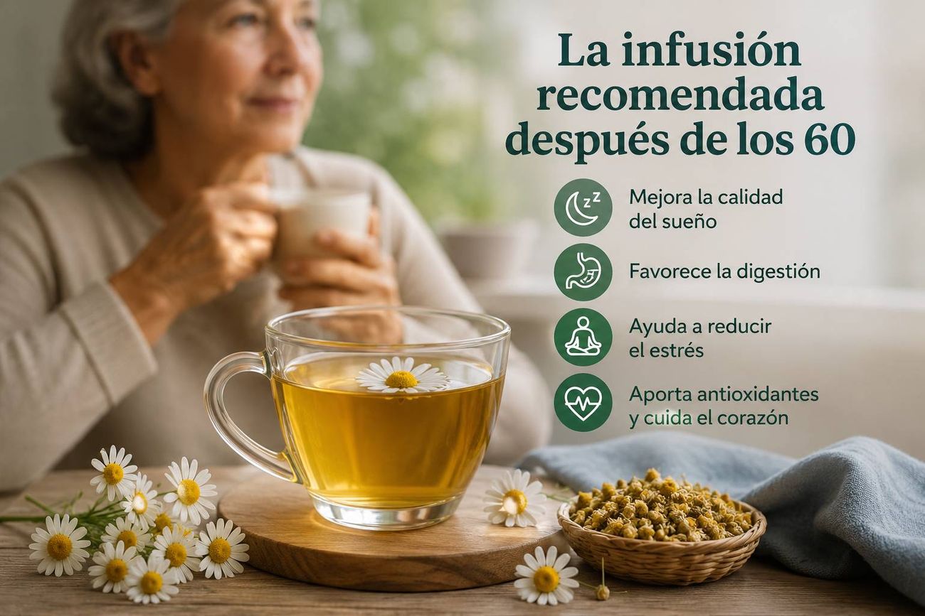 La infusión recomendada después de los 60 años.