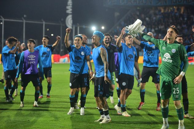 Belgrano, festejos tras ganarle a Unión.