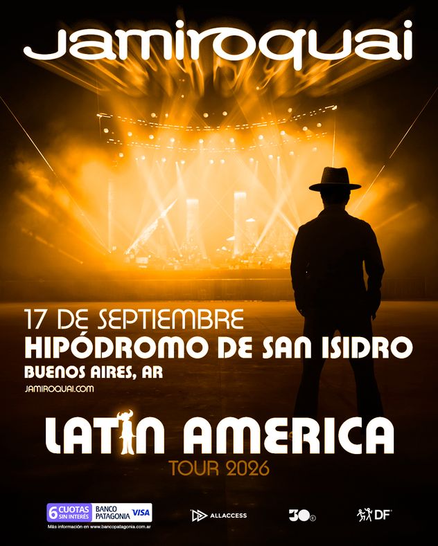 Jamiroquai se presentará en Buenos Aires el 17 de septiembre.