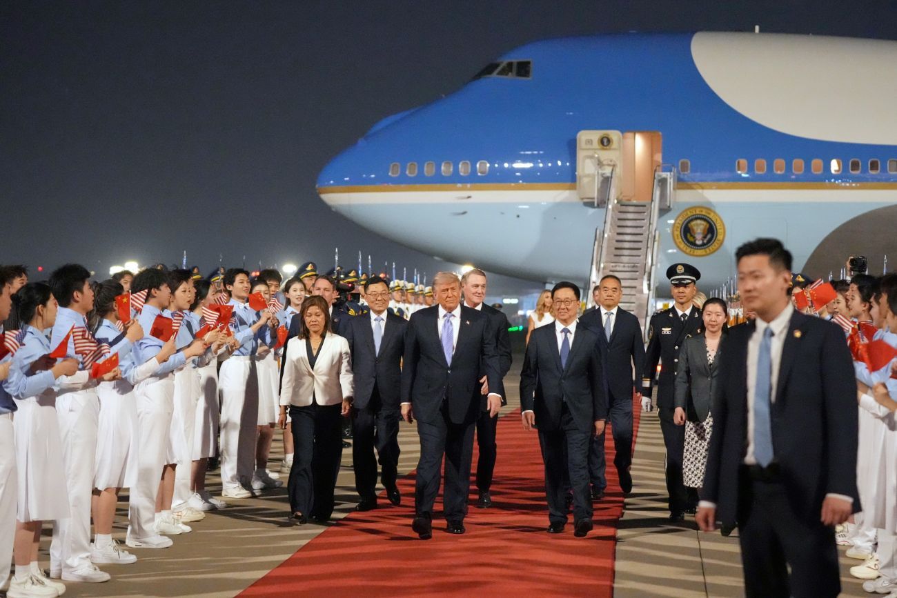 Donald Trump llegó a China
