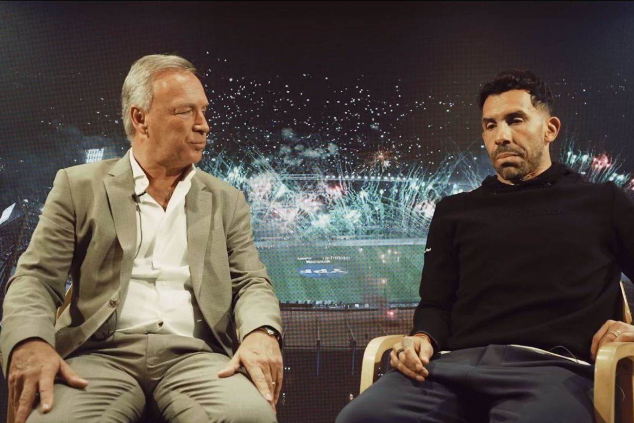 Andrés Fassi y Carlos Tevez, en el video que publicó Talleres como despedida del entrenador.