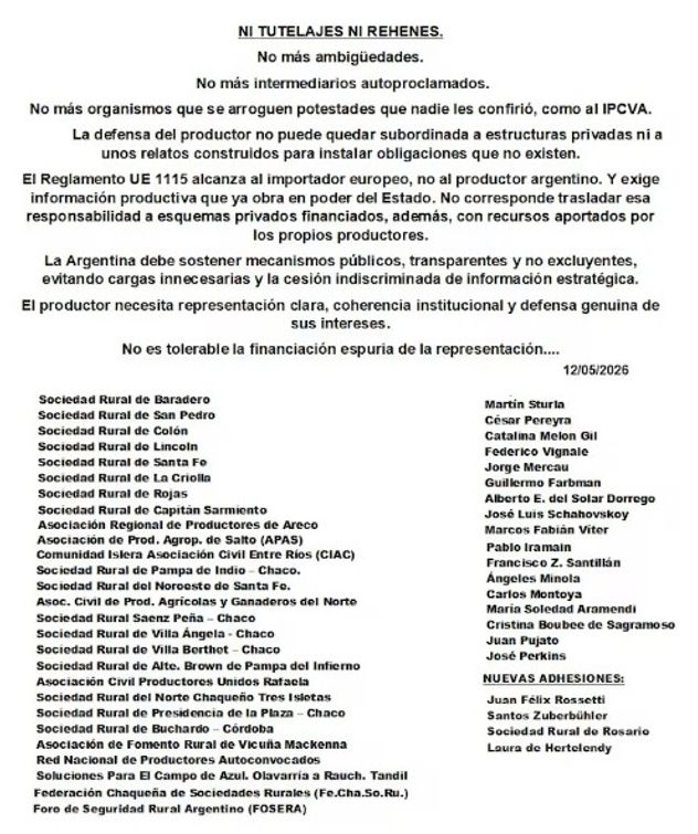 LAS FIRMAS DE LAS ENTIDADES RURALES. (Juan Félix Rossetti)