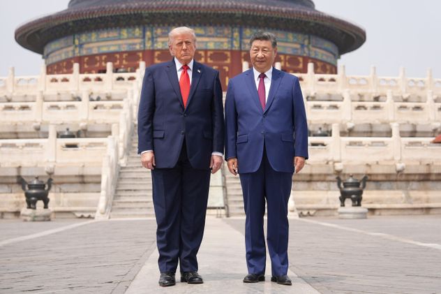 El presidente de Estados Unidos, Donald Trump, viajó a China y fue recibido por Xi Jinping. 