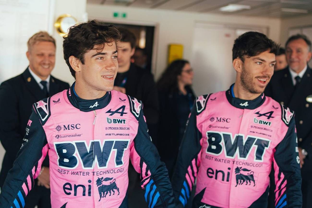 Colapinto y Gasly, integrantes del equipo Apine.