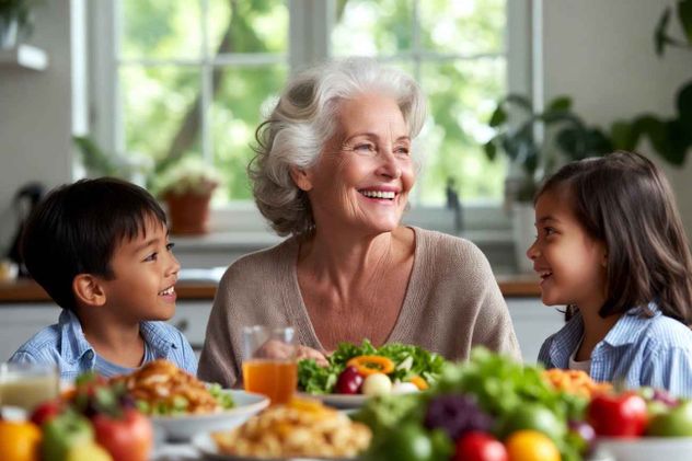 Los niños aprenden hábitos saludables y los mayores se alimentan mejor cuando comen juntos, según un estudio.