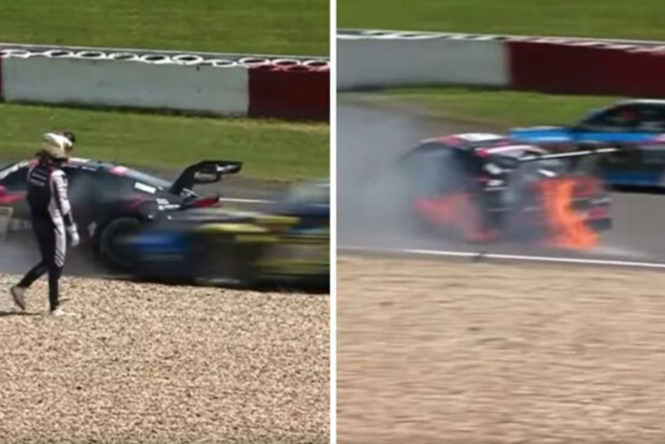 Milagro en Nürburgring: un piloto escapó de las llamas tras un choque a alta velocidad.