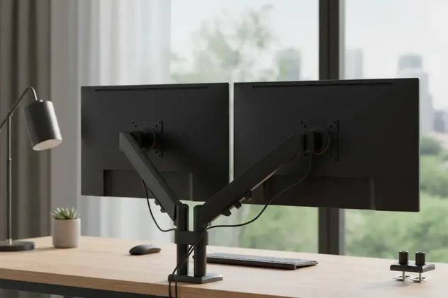 El soporte para monitor ayuda a prevenir la fatiga cervical al mantener la pantalla en la línea de visión adecuada.