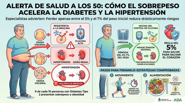 Diabetes e hipertensión.