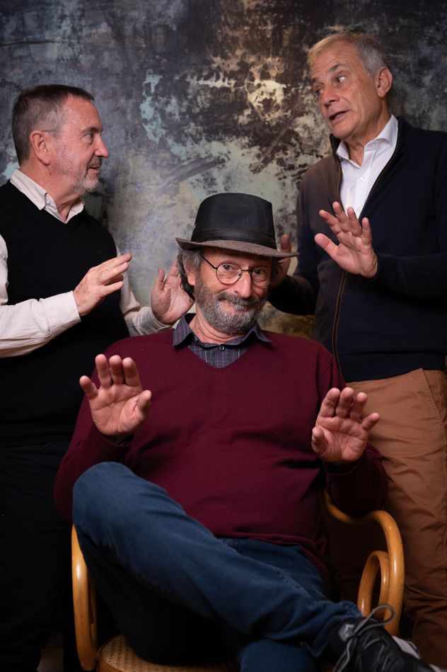 El sexólogo Gabriel Femopase, el director Néstor Rosso y el periodista Fabian Torres.
