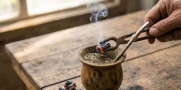 Qué pasa si ponés una brasa dentro del mate y para qué sirve.