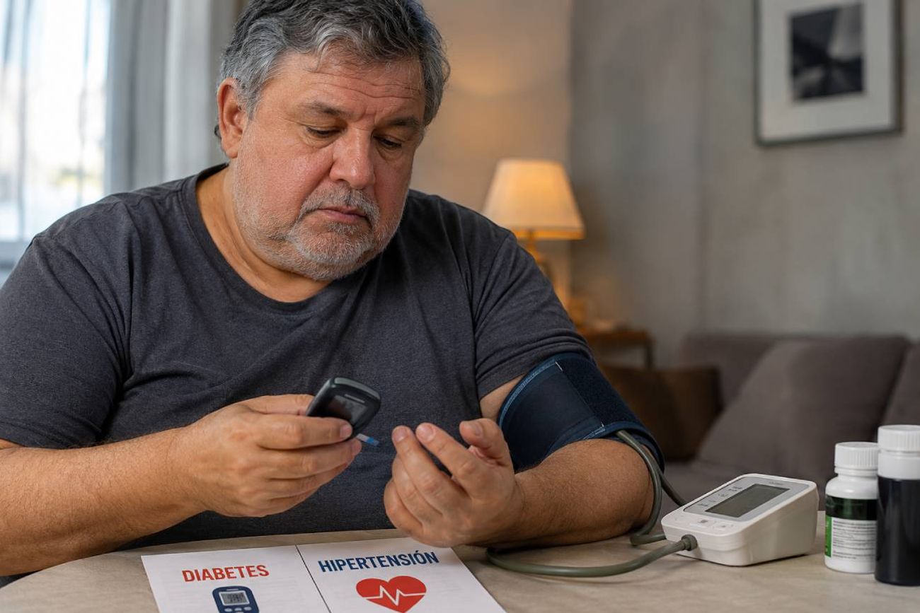 Diabetes e hipertensión.