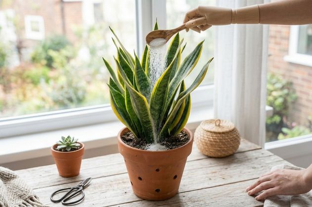 Qué pasa si le agregás azúcar a una planta lengua de suegra.