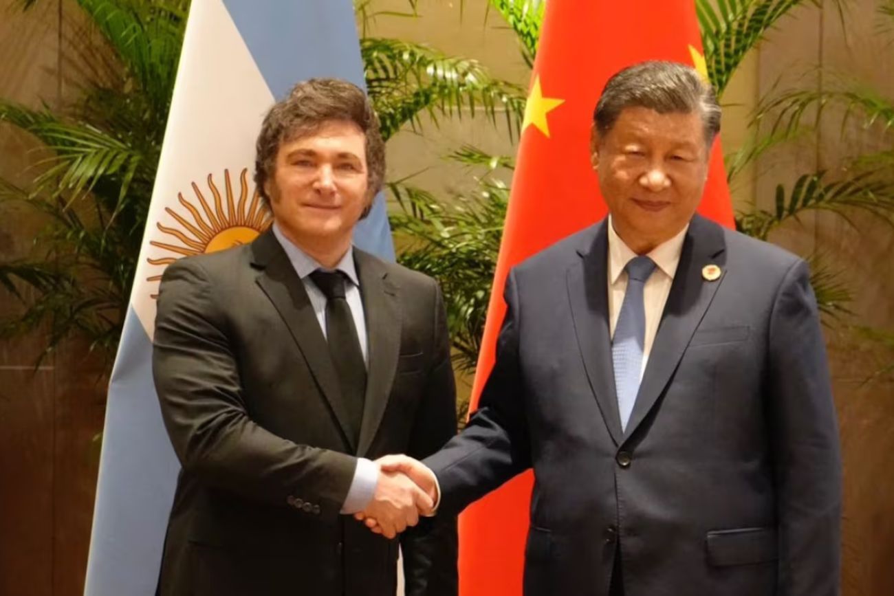 El presidente Javier Milei se reunió con el Presidente de la República Popular China, Xi Jinping, en noviembre de 2024. 