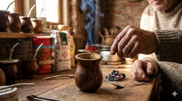 Qué pasa si ponés una brasa dentro del mate y para qué sirve.